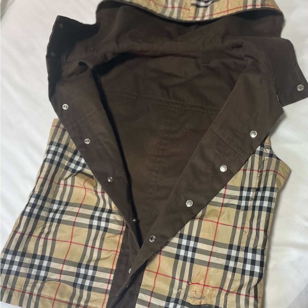 Burberry Tan and Black Checkered Vest